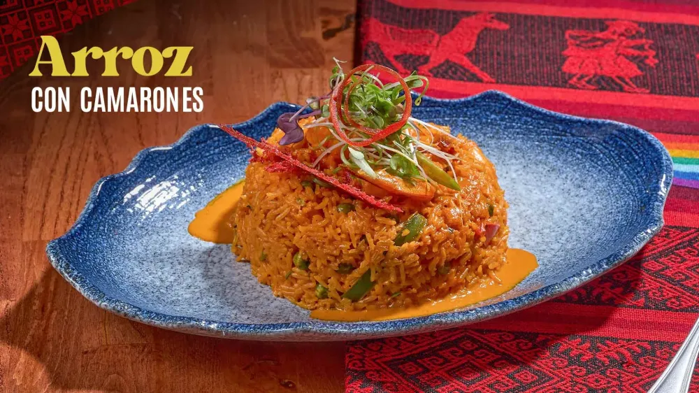 Arroz con camarones at Inca Gaucho