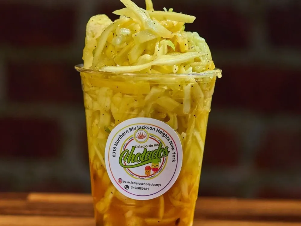 Mango Biche with shredded green mango