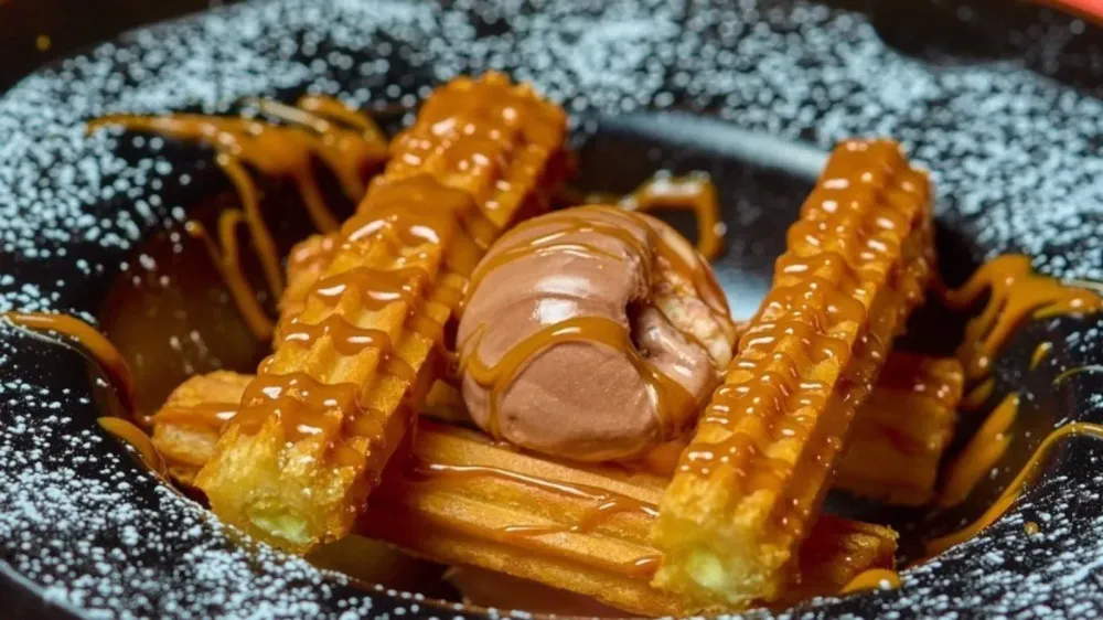 Churros Barrelhouse with ice cream